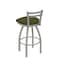 Holland Bar Stool Co 25" Low Back Swivel Counter Stool, Nickel Finish, Graph Parrot Seat 41125AN015 - alternate 4